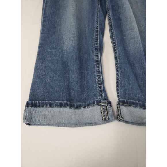 Lee Women's Capri Jeans Blue Size 6M Cotton Blend Stretch Button Zip Pockets - Picture 11 of 12